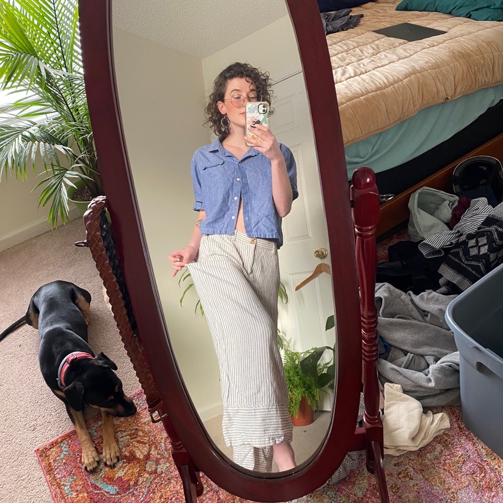 Vintage Wide Leg Lightweight Breezy Work Pants